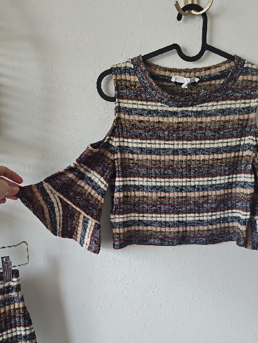 BCBGeneration Striped Ribbed Matching Set - Picture 6 of 8